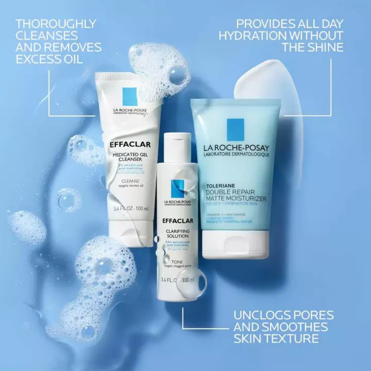 Impoted La Roche Posay Effaclar Acne Daily Essential Kit