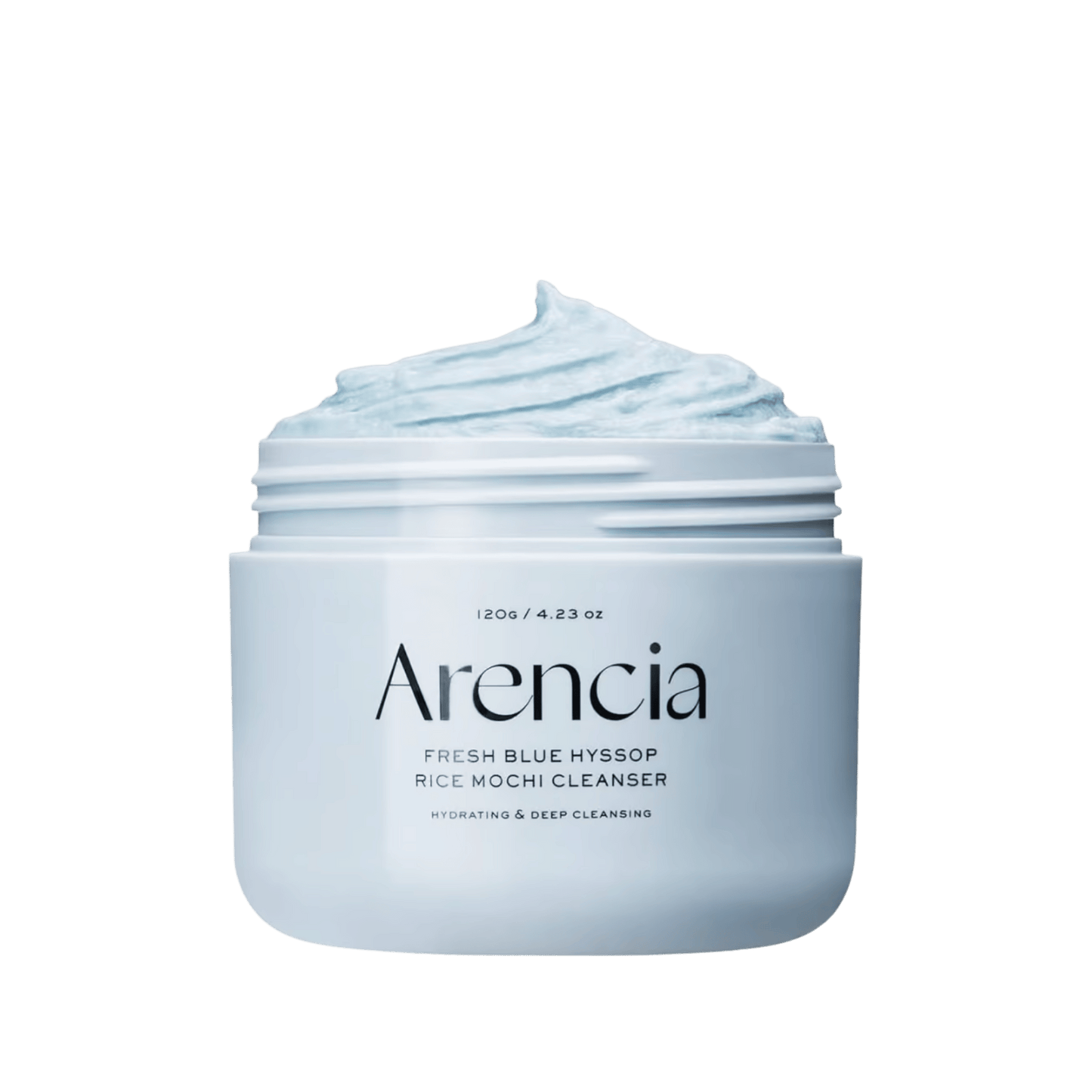 Arencia Fresh Blue Hyssop Rice Mochi Cleanser 120g – Soothing facial cleanser with rice and blue hyssop for clear, refreshed skin