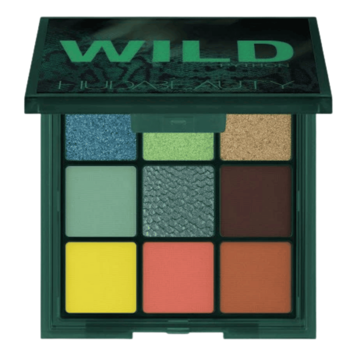 Huda Beauty Wild Python Eyeshadow Palette (7.5g) – Bold, exotic eyeshadow palette with vibrant shades for stunning eye looks – Shop original Huda Beauty makeup at Skinstash.pk