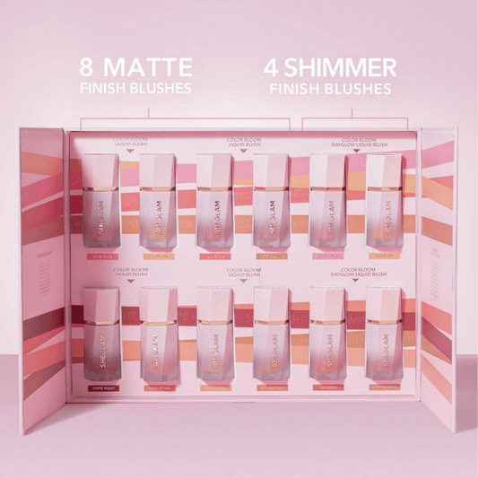 Sheglam Color Bloom Liquid Blush Shimmer & Matte Collection Set (5.2mlx12)