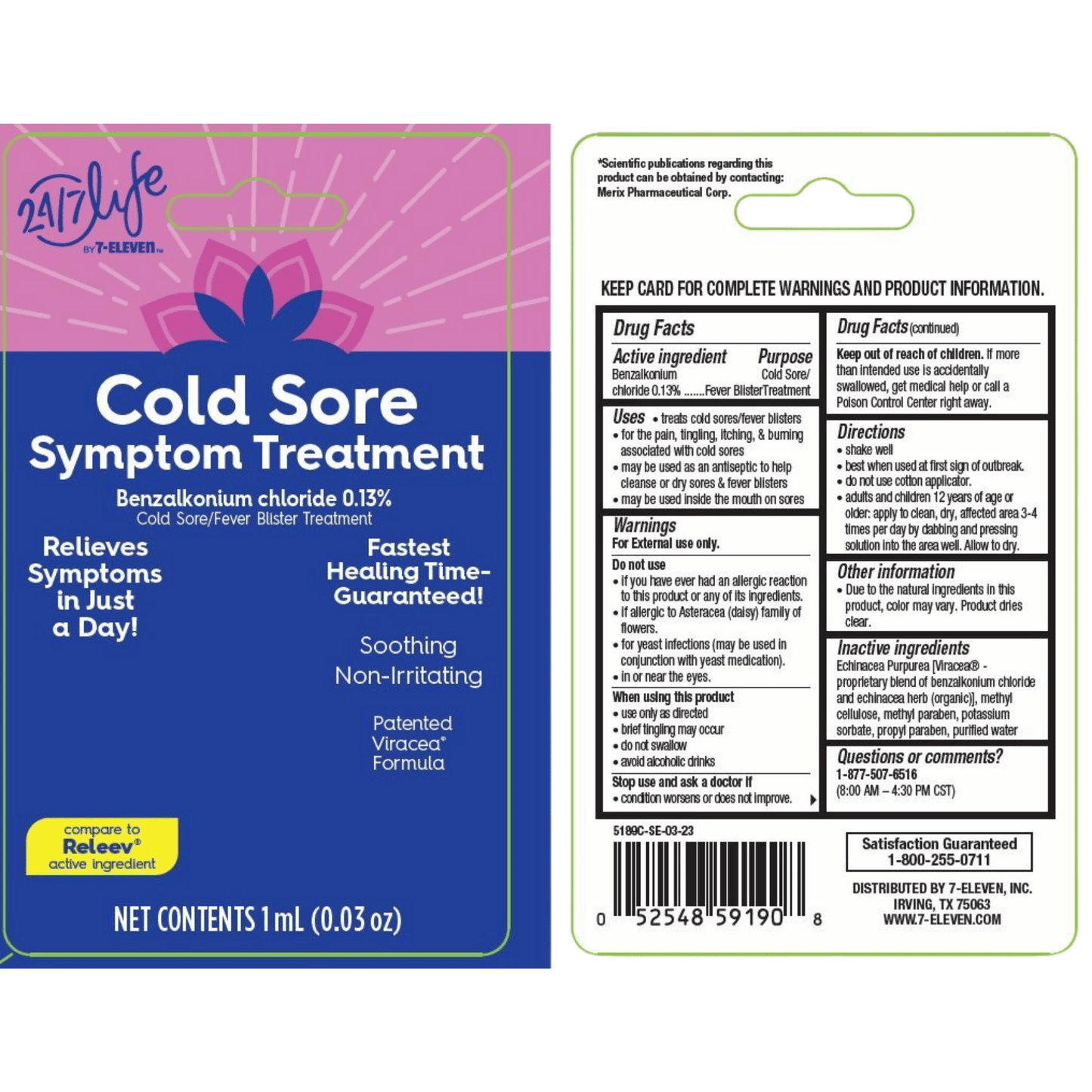 24/7 Life Cold Sore Symptom Treatment (1ml)