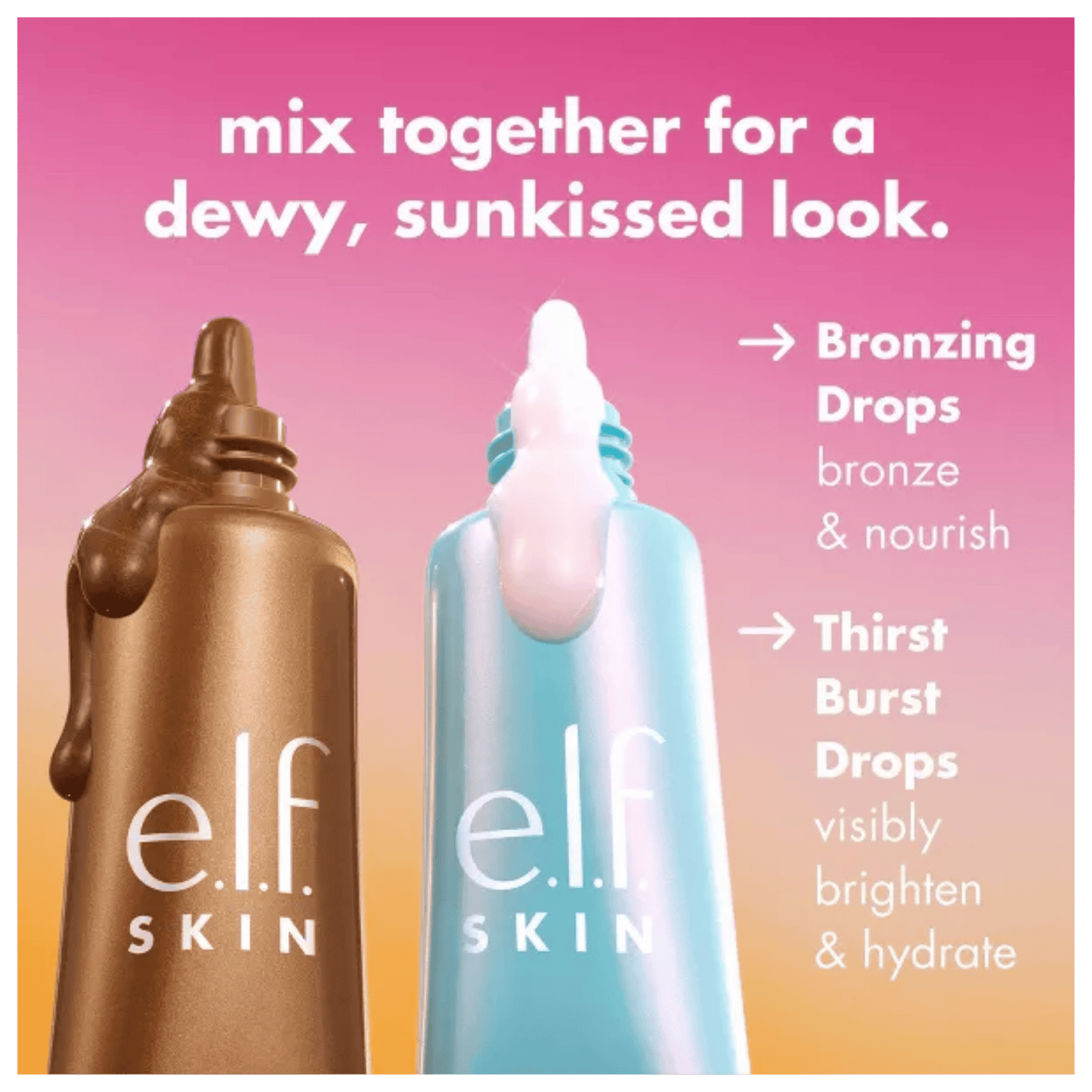 E.L.F The Hottest Drops Duo Bronzing Drops Thirst Burst Drops Mini Kit