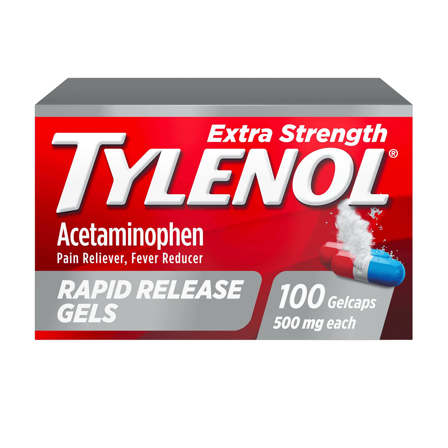 Tylenol Extra Strength Rapid Release Gels 100 CT (500mg) Buy In Pkistan