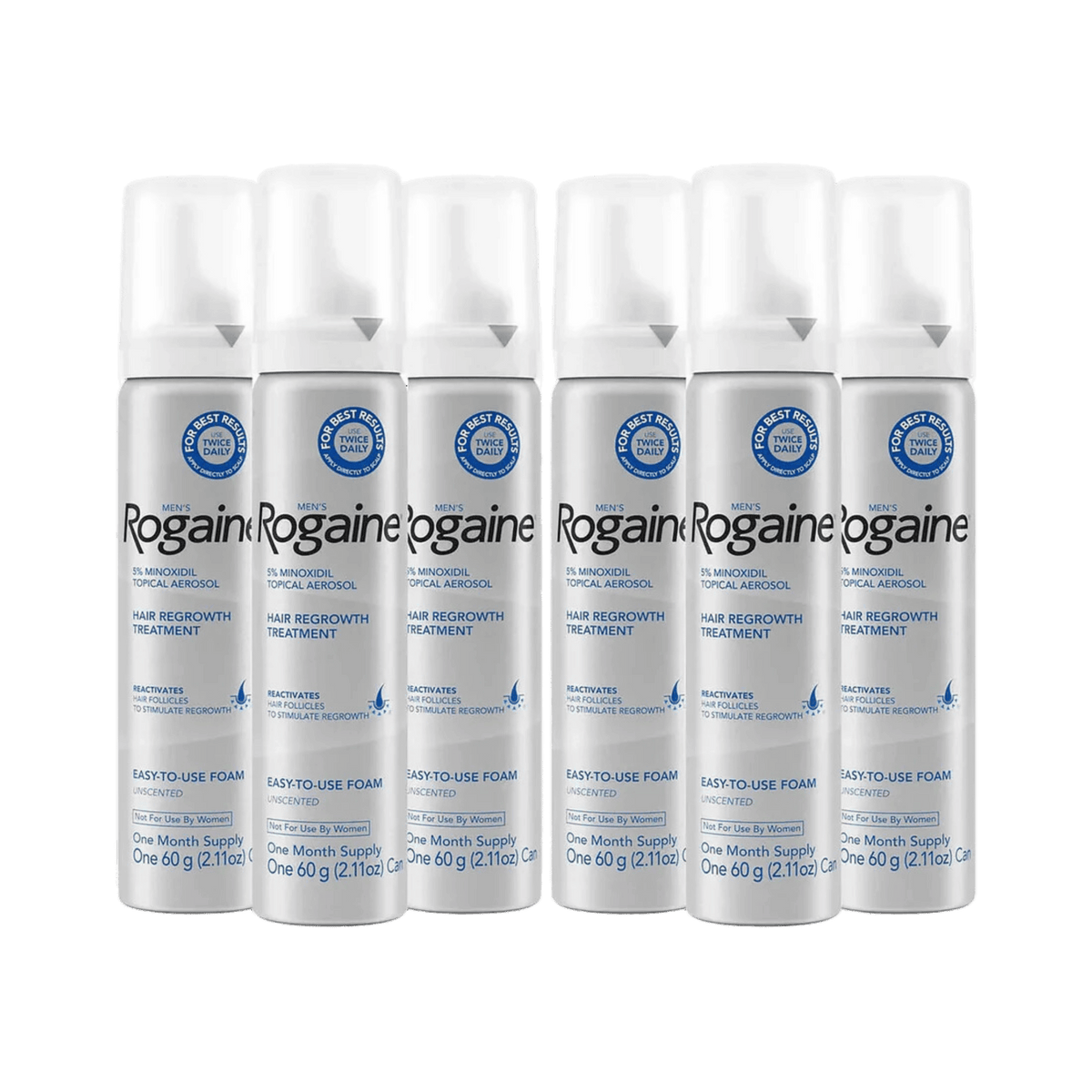 Rogaine Men's 5% Minoxidil Topical Aerosol Hair Regrowth Treatment (60g)