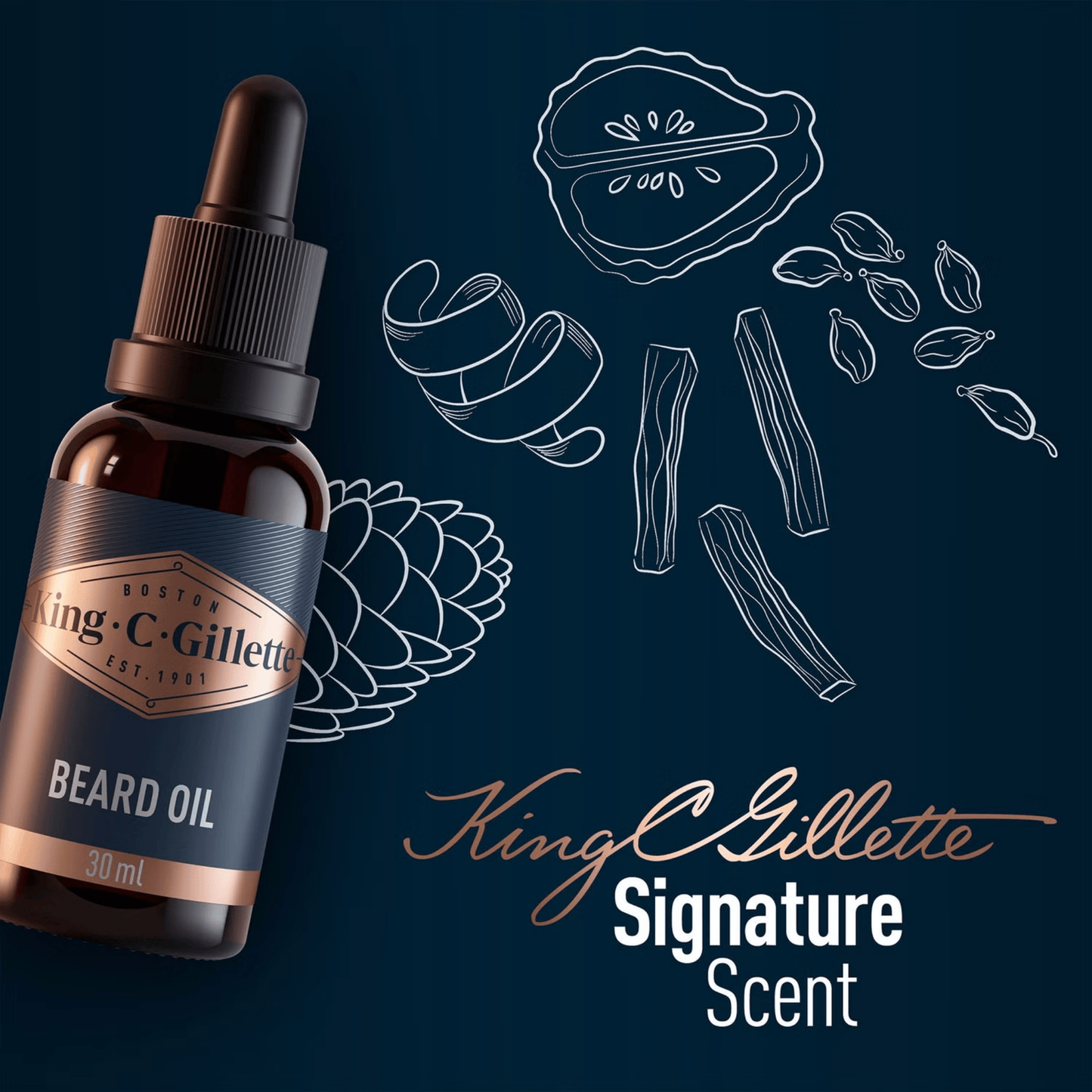 Gillette King C. Beard Oil (30ml)