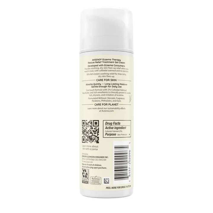 Aveeno Eczema Therapy Rescue Relief Treatment Gel Cream (150ml)