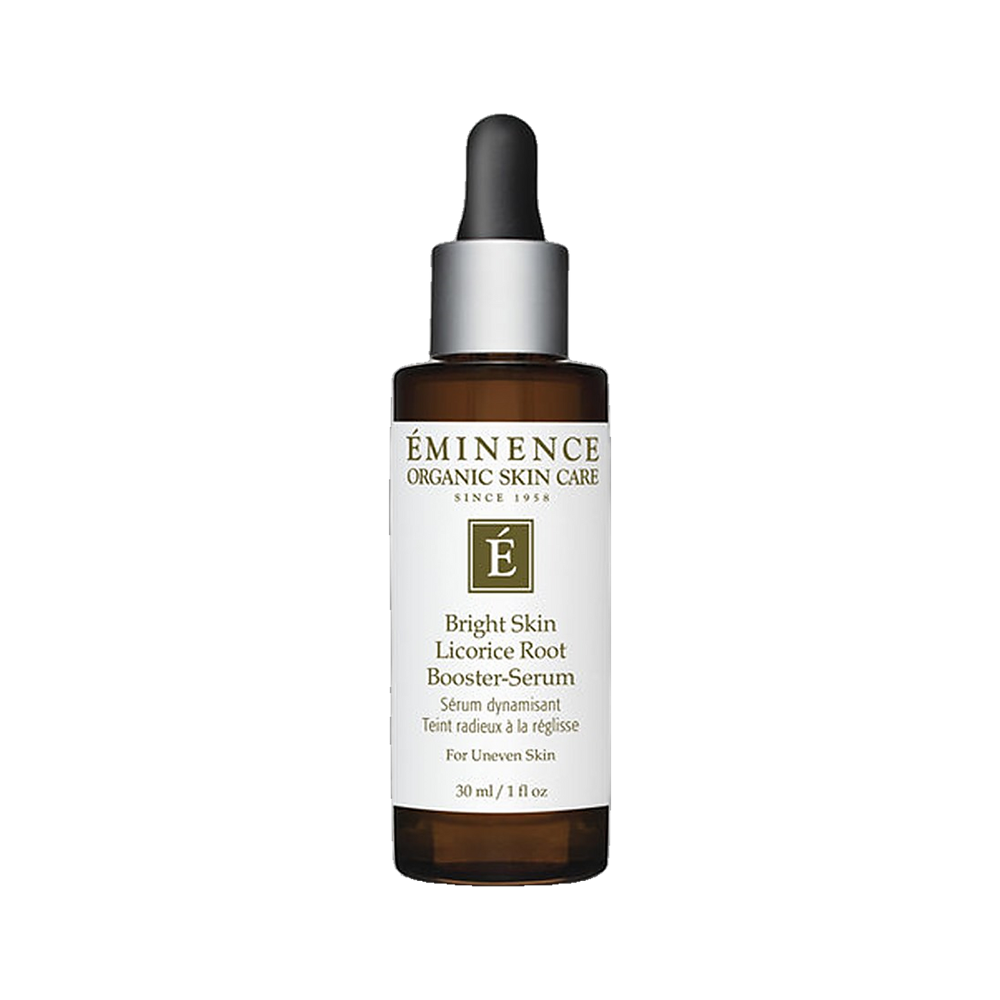 Eminence Bright Skin Licorice Root Booster Serum for dark spots on transparent background