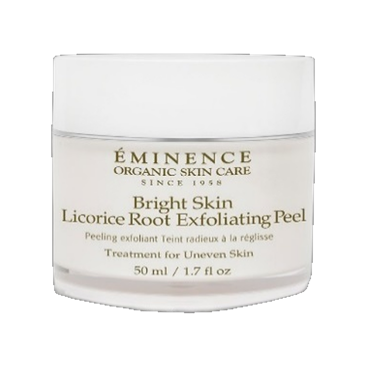 Eminence Bright Skin Licorice Root Exfoliating Peel brightening peel solution on transparent background