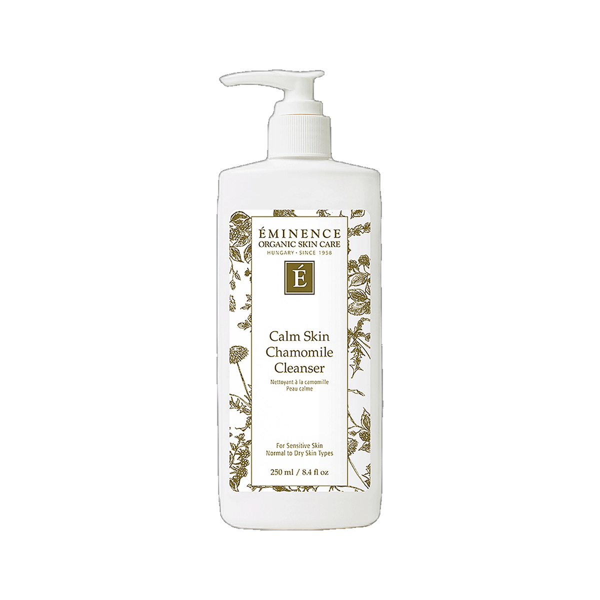 Eminence Calm Skin Chamomile Cleanser bottle on white background