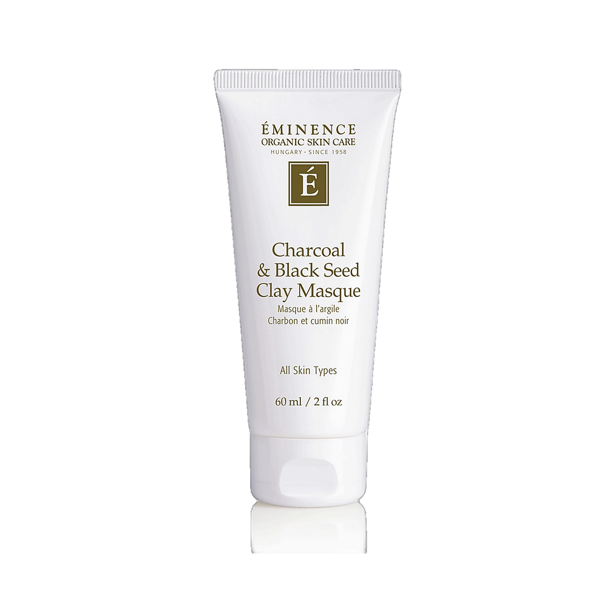 Eminence Charcoal and Black Seed Clay Masque detoxifying tube mask on transparent background