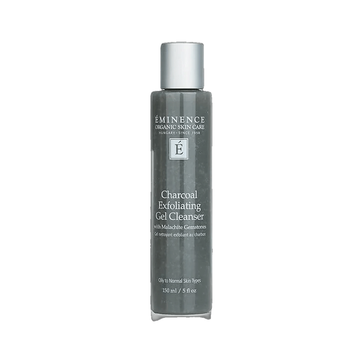 Eminence Charcoal Exfoliating Gel Cleanser bottle on white background