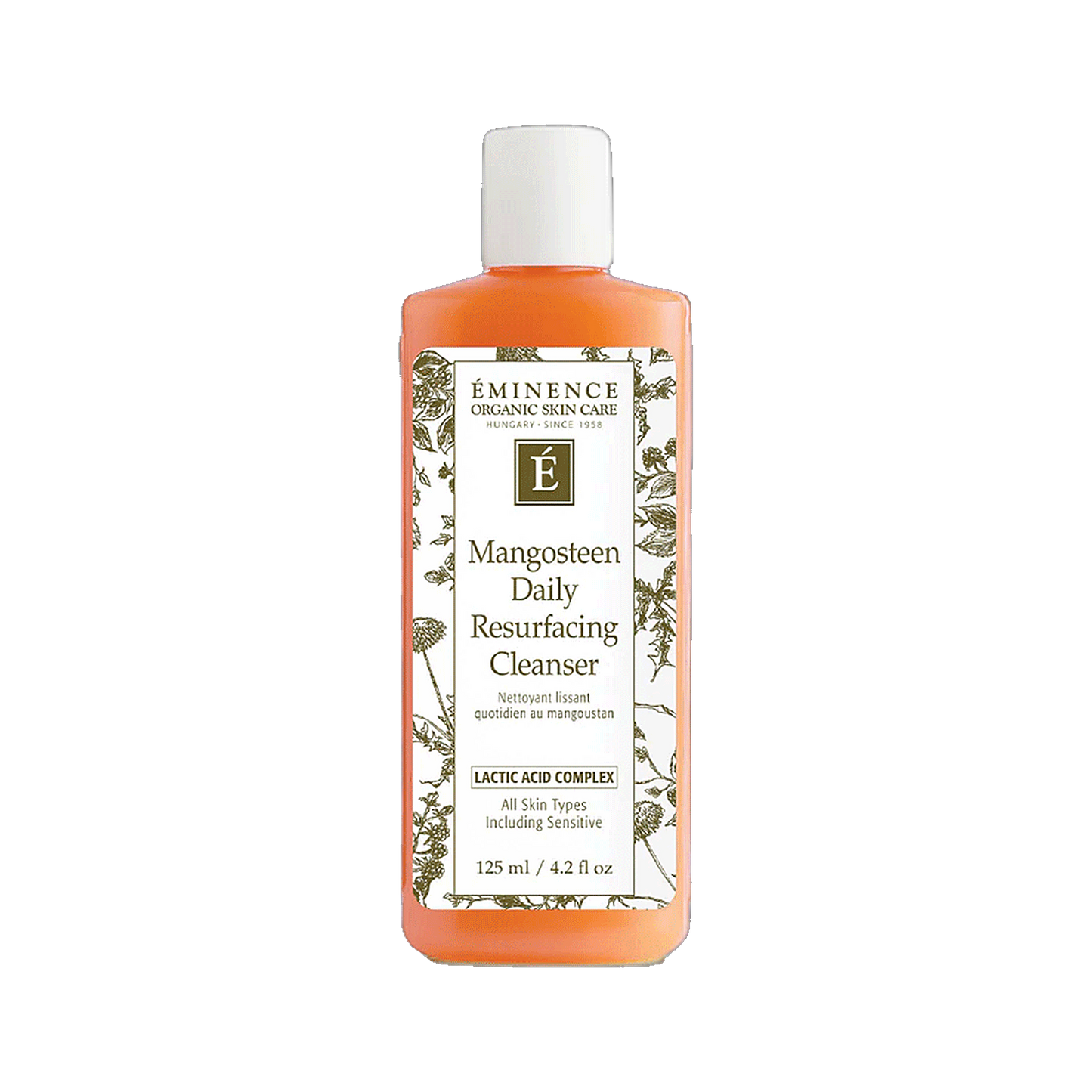Eminence Mangosteen Daily Resurfacing Cleanser gentle lactic acid face wash on transparent background