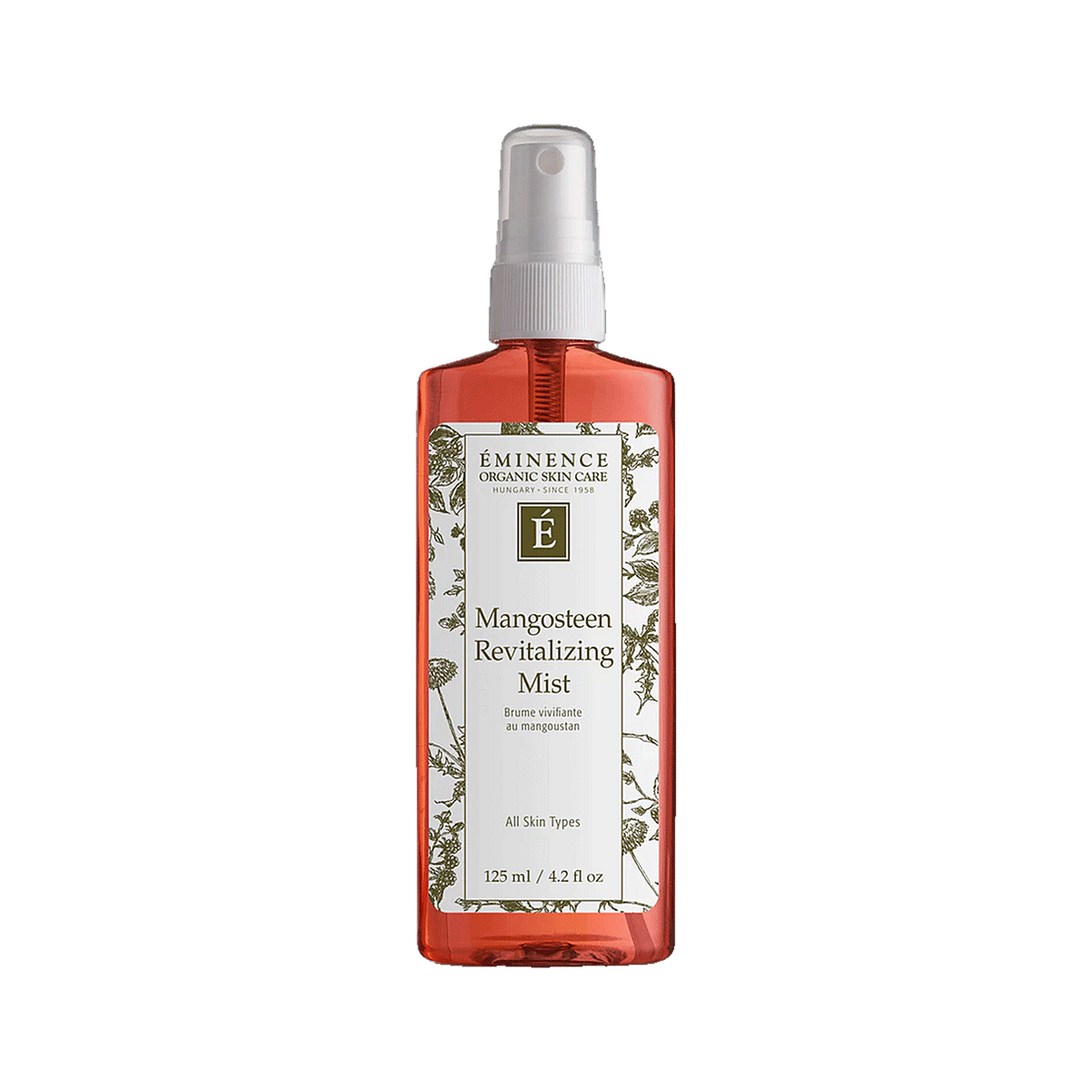 Eminence Mangosteen Revitalizing Mist refreshing facial spray on transparent background