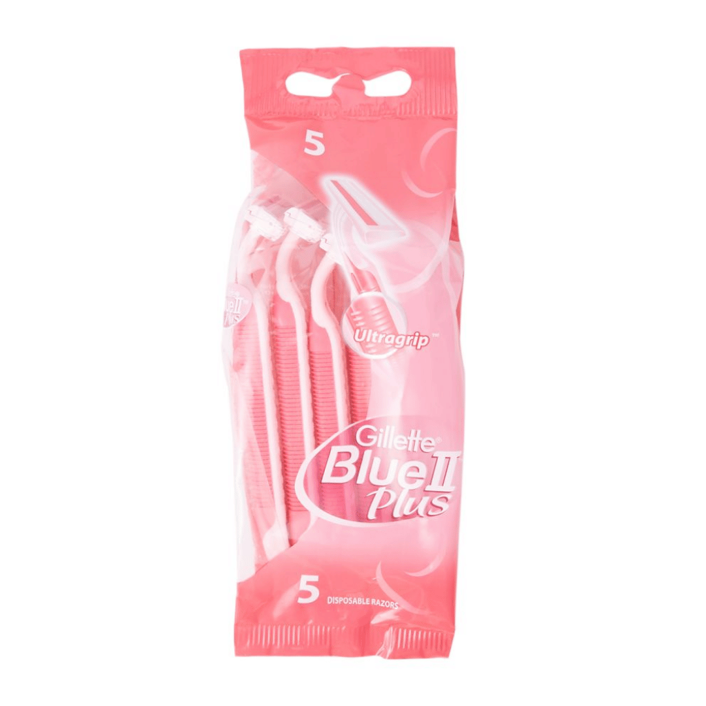 Gillette 5-Piece Blue Plus Razor Rose available at skinstash.pk