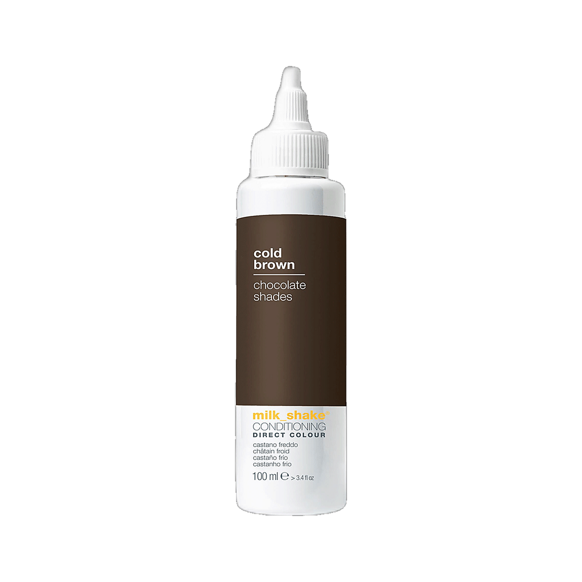 Milkshake Direct Colour Castano Freddo cold brown 100ml on transparent background