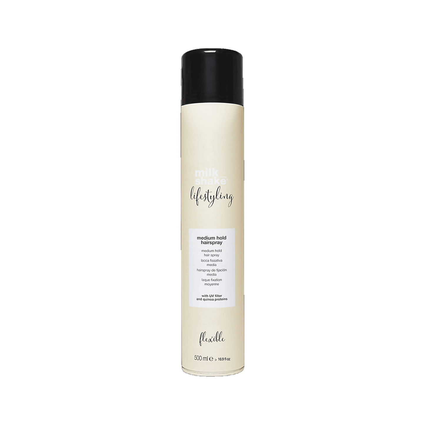 Milkshake Lifestyling Medium Hold Hairspray flexible hold on transparent background