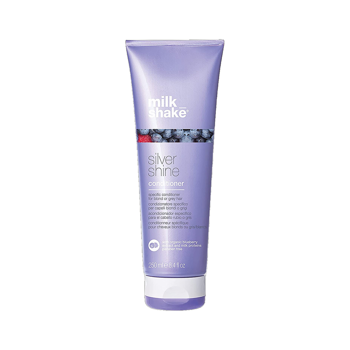 Milkshake Silver Shine Conditioner 250ml toning conditioner for blondes on transparent background