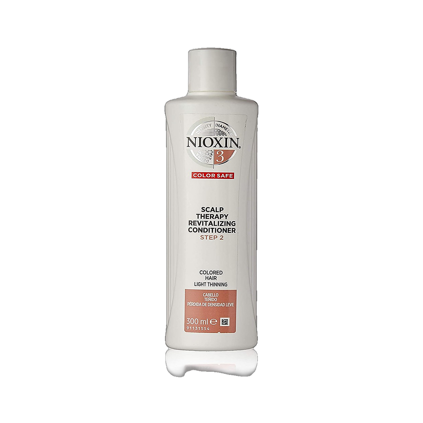 Nioxin System 3 scalp therapy revitalising conditioner 300ml colour safe on transparent background