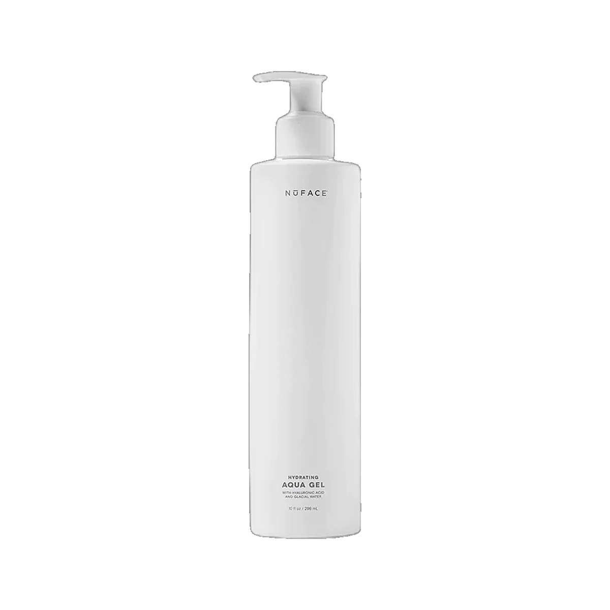 NuFACE Aqua Gel 296ml pump bottle on white background