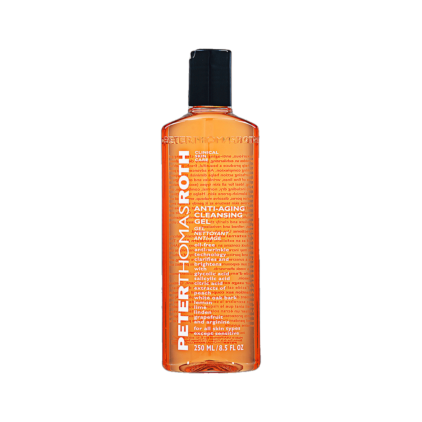 Peter Thomas Roth Anti-Aging Cleansing Gel bottle on transparent background