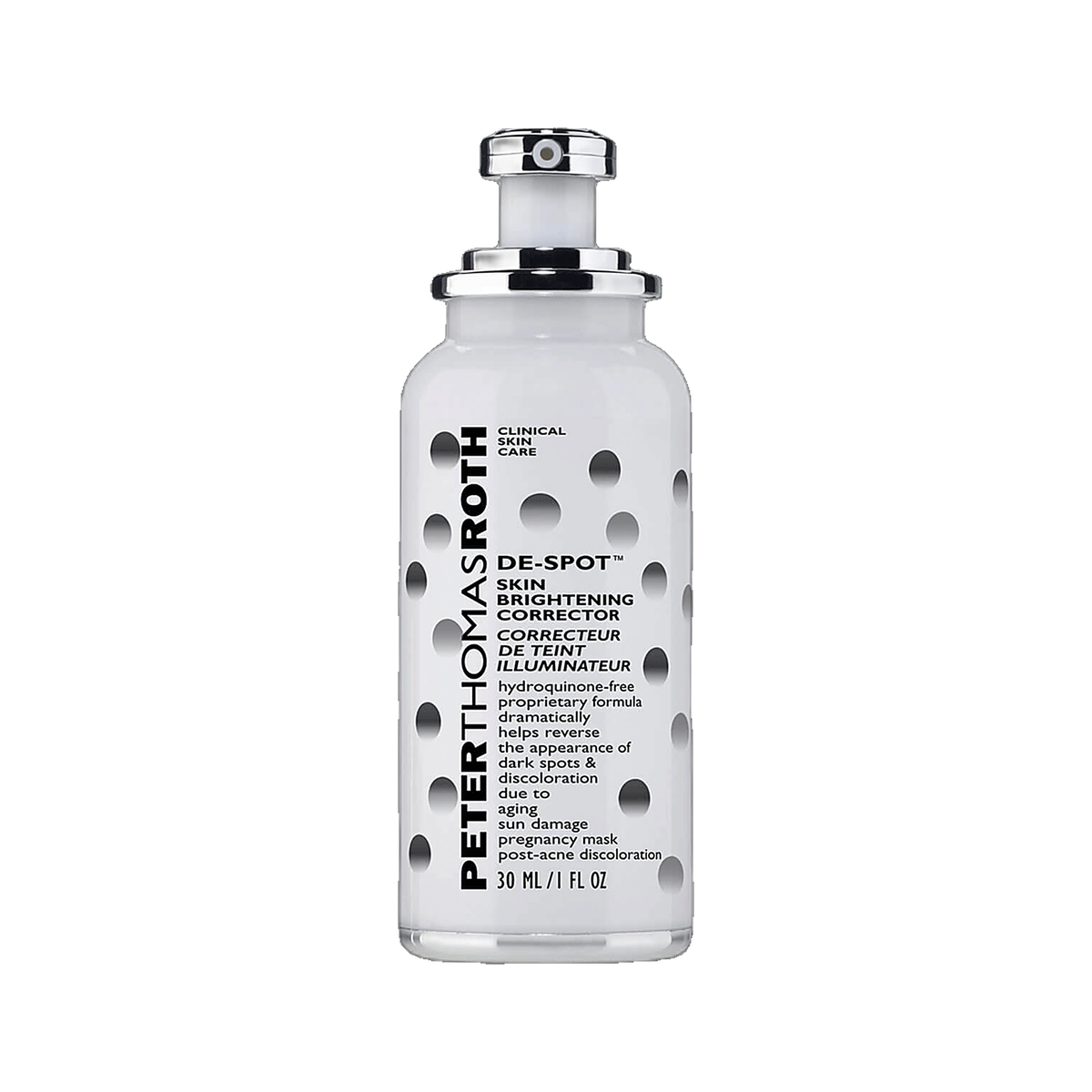 Peter Thomas Roth De-Spot Skin Brightening Corrector bottle on white background