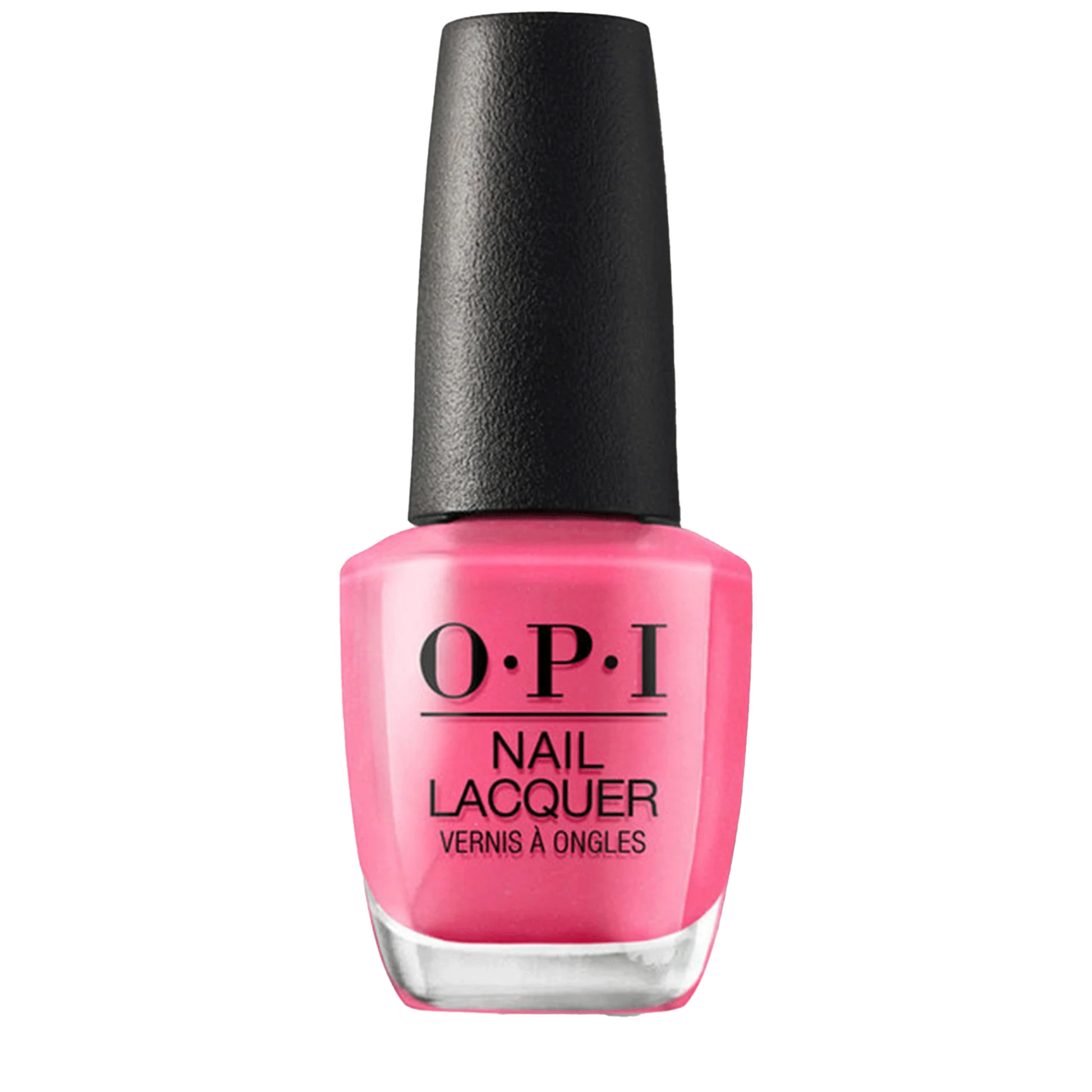 OPI Nail Lacquer Hotter Than Pink classic nail polish 15ml bottle