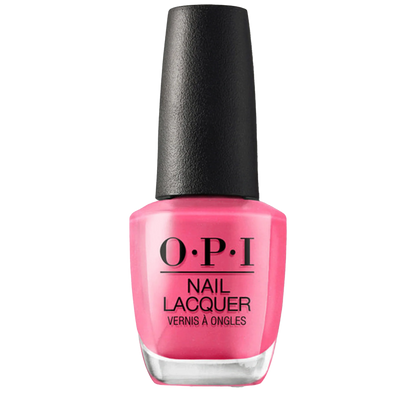 OPI Nail Lacquer Hotter Than Pink classic nail polish 15ml bottle