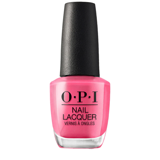 OPI Nail Lacquer Hotter Than Pink classic nail polish 15ml bottle