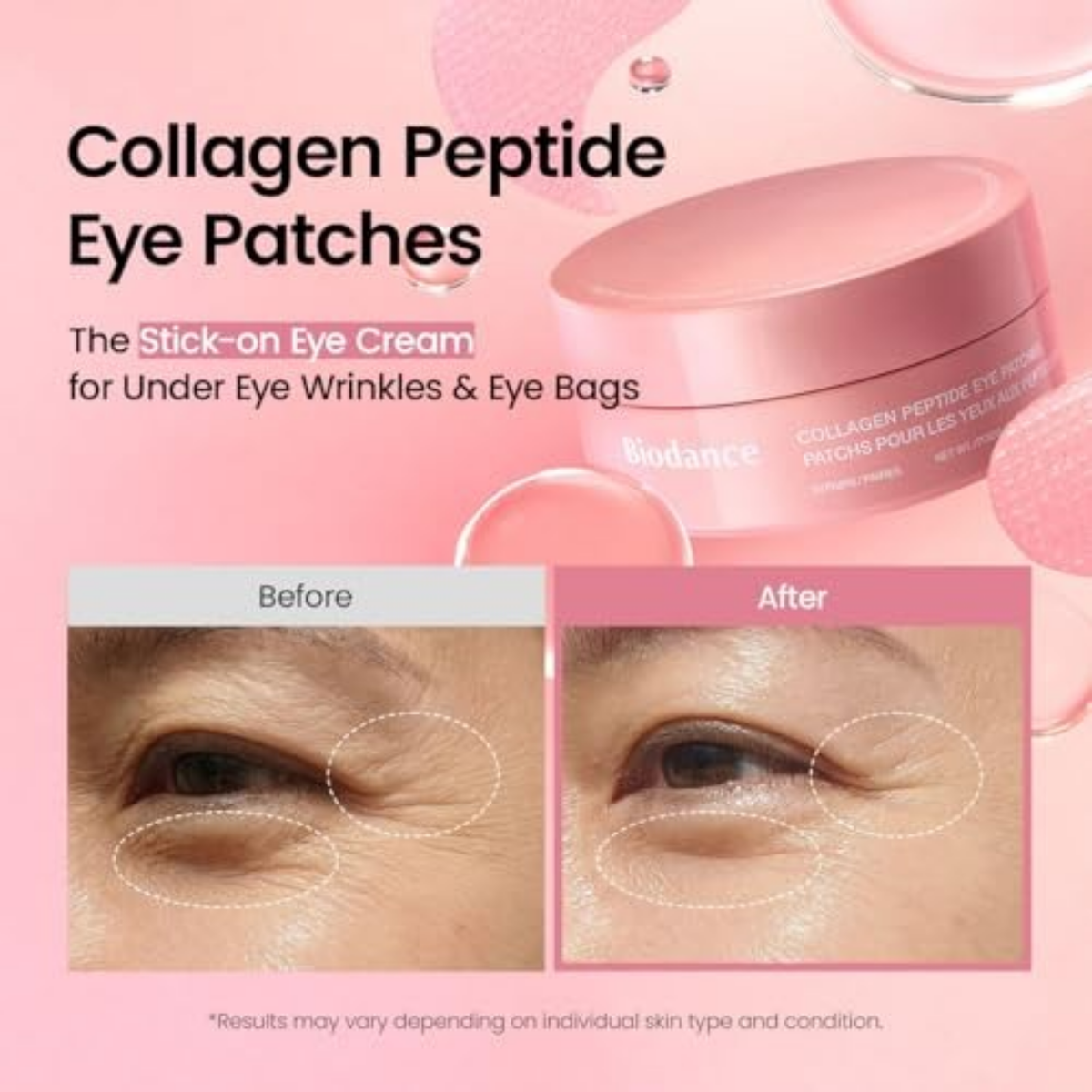 Impoted Biodance Collagen Peptide Eye Patches 30Paires