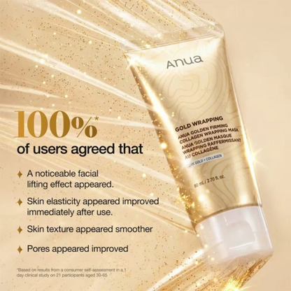 Impoted Anua Gold Warppping Firming Collangen Mask 24kGold +Collagen