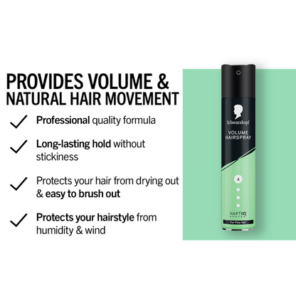 Impoted Schwarzkopf 'Hair Spray' Volume HL4, 250ml 
