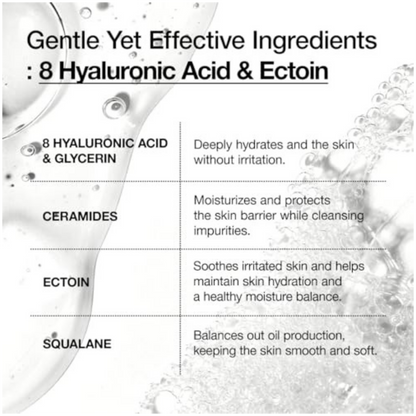 Impoted ANUA - 8 Hyaluronic Acid Moisturizing Gentle Gel Cleanser - 150ml