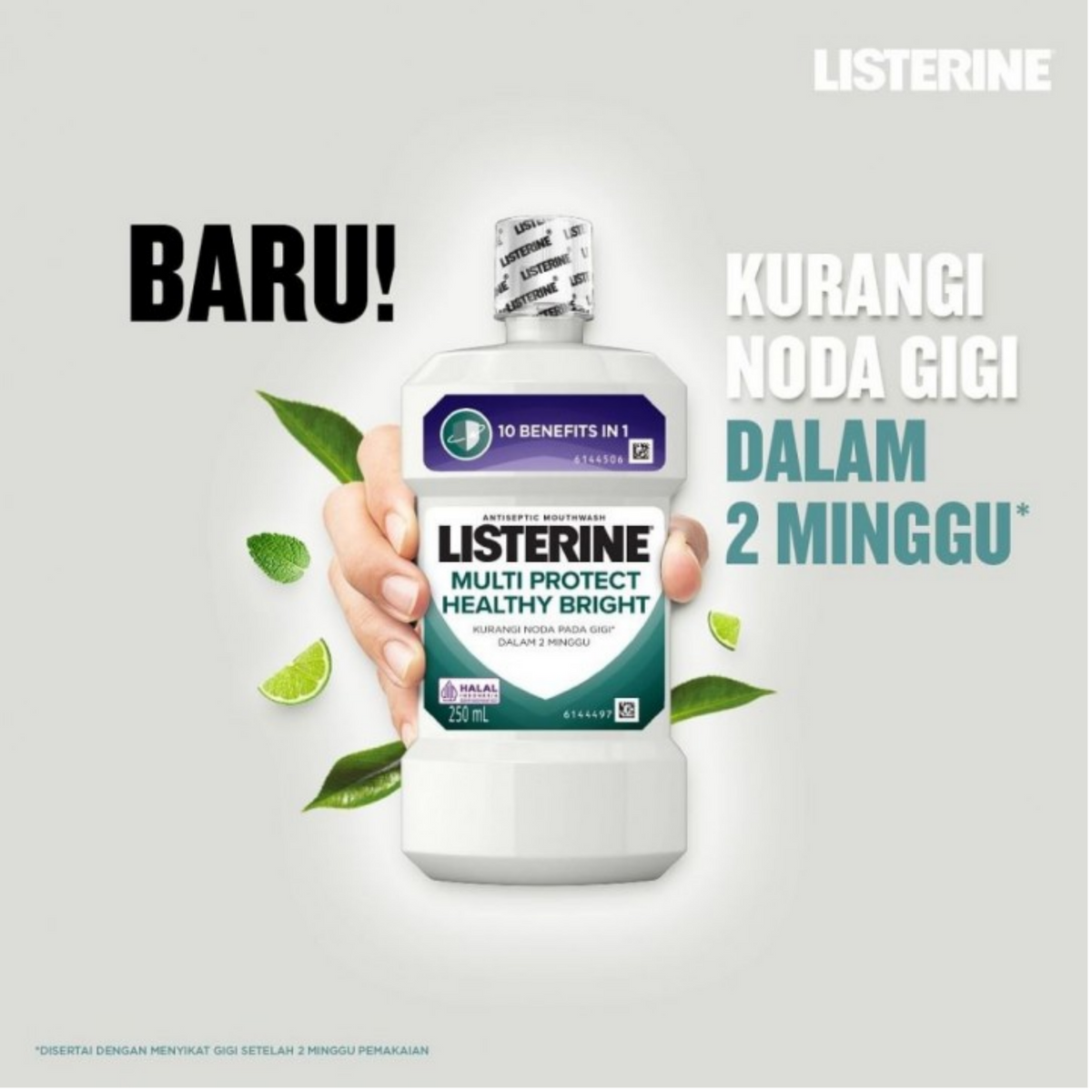 Impoted Listerine Multi Protect Healthy Bright Antiseptic Mouthwash 250ml