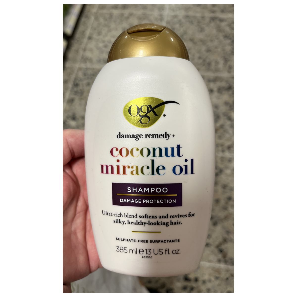 Impoted Ogx Damage Remedy+Coconut Miracle Oil Shampoo 385ml