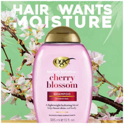 Impoted OGX Heavenly Hydration Cherry Blossom Shampoo 385ml