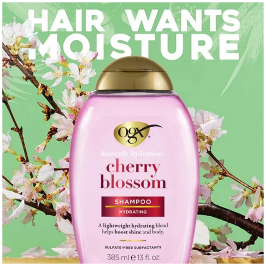 Impoted OGX Heavenly Hydration Cherry Blossom Shampoo 385ml