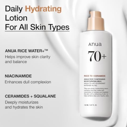 Impoted ANUA - Rice 70 Intensive Moisturizing Milk - 150ml