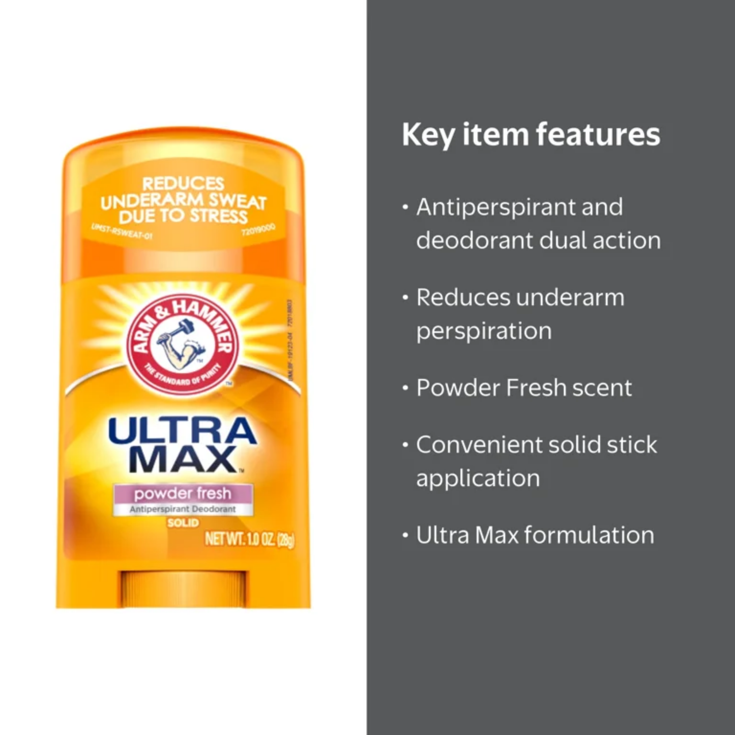 Impoted Arm & Hammer UltraMax Solid Powder Fresh Antiperspirant & Deodorant