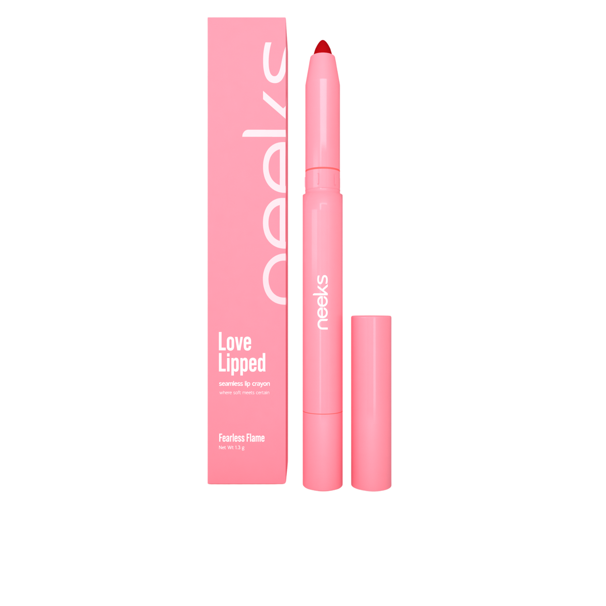 Neeks Love Lipped Seamless Lip Crayon - Fearless Flame (1.3g)