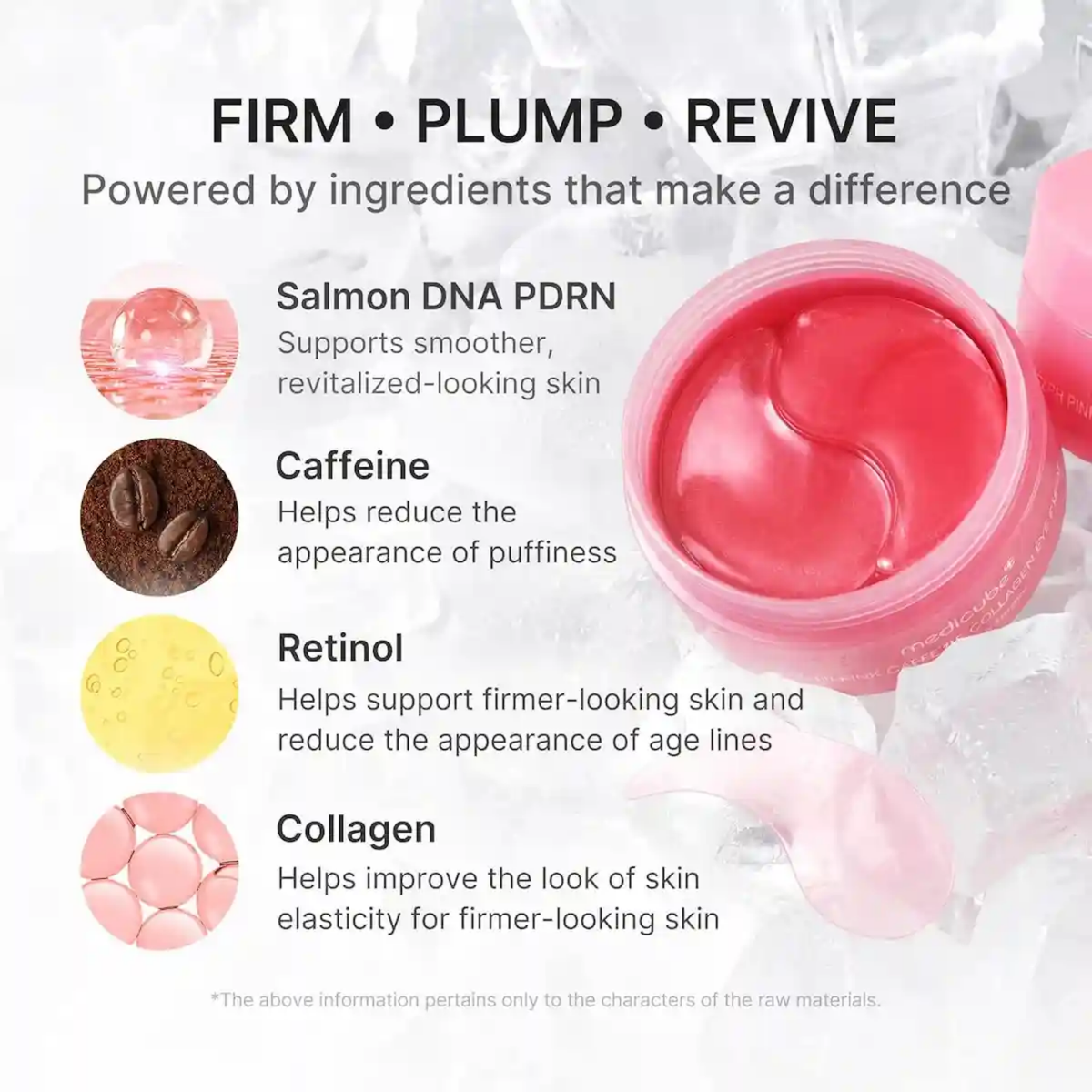 Impoted Medicube Pdrn Pink Cffeine Collagen Eye Patch