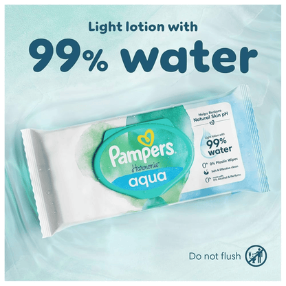 Buy Online Pampers Harmonie Aqua Baby Wipes in Pakistan