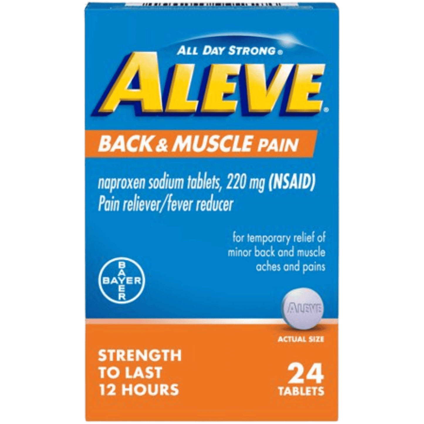Aleve Back & Muscle Pain Relief Naproxen Sodium (220 mg 24 Tablets)