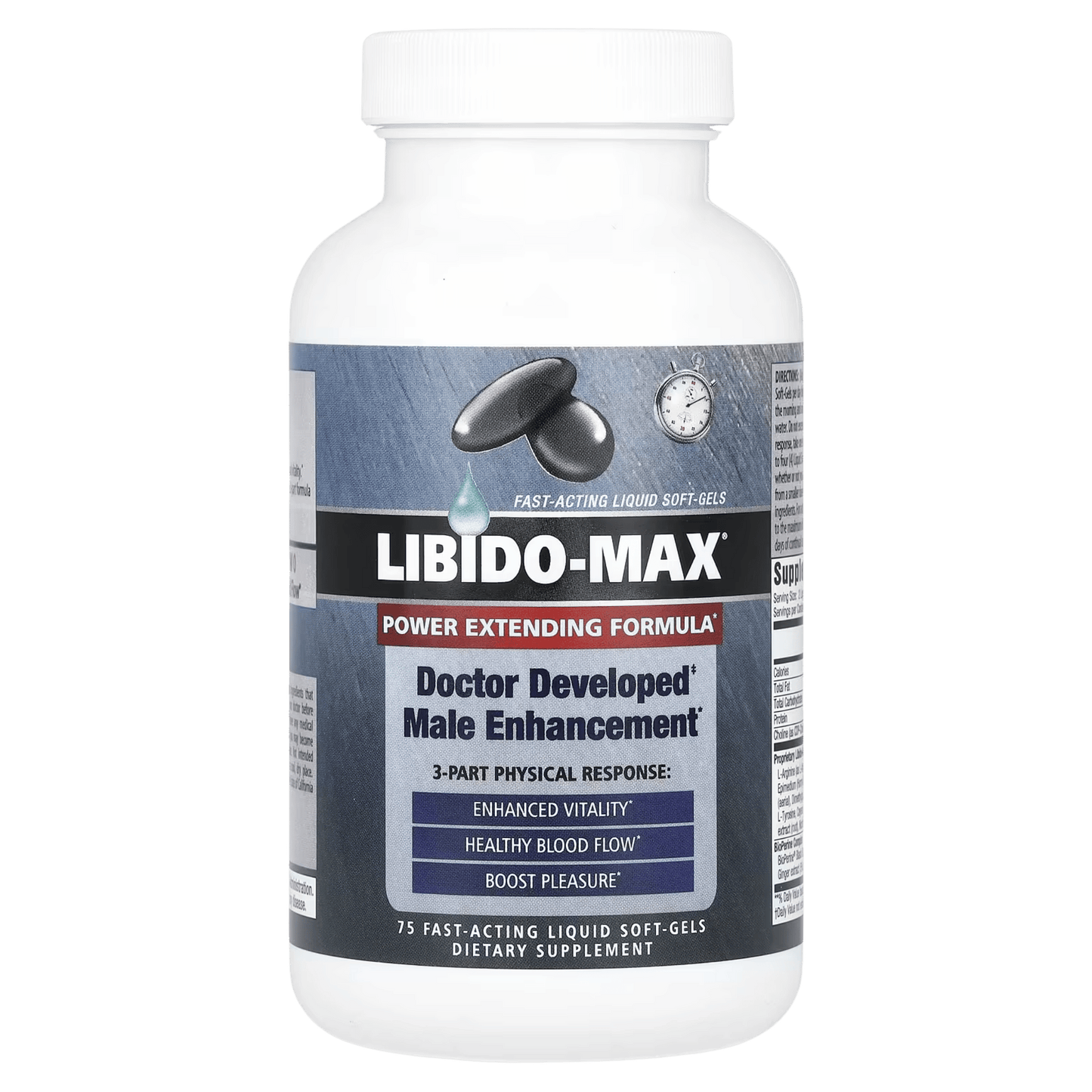 Libido Max Applied Nutrition 75 Fast Acting Liquid Soft Gels