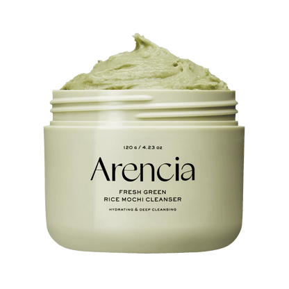 Arencia Fresh Green Rice Mochi Cleanser 120g – Korean gentle foaming face wash for sensitive skin, available at SkinStash.pk in best price

