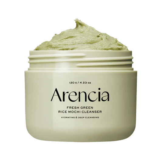 Arencia Fresh Green Rice Mochi Cleanser 120g – Korean gentle foaming face wash for sensitive skin, available at SkinStash.pk in best price

