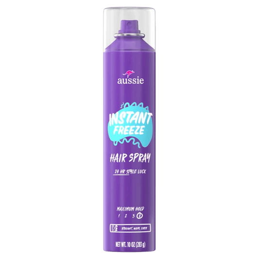Aussie Instant Freeze Hair Spray for Curly Hair Straight Hair and Wavy Hair (283 g)