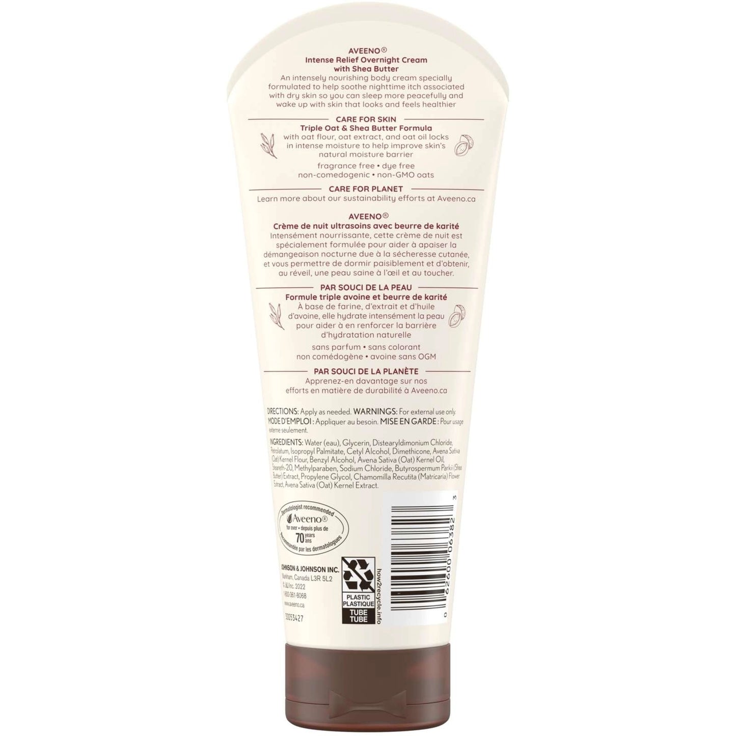 Aveeno Intense Relief Overnight Cream (208ml)