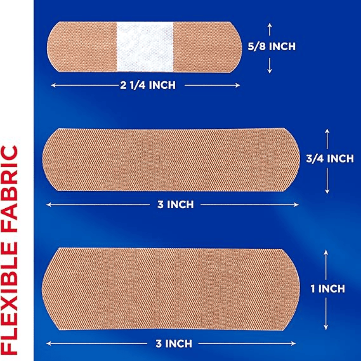 Band-Aid Brand Flexible Fabric Adhesive Bandages, Assorted, 100 Ct