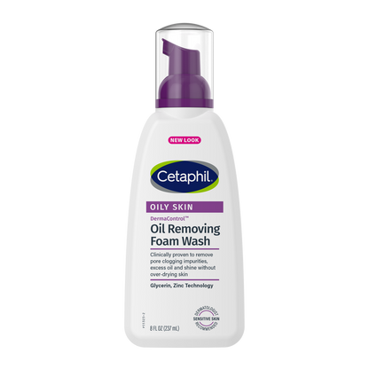 Cetaphil Oily Skin Derma Control Oil Removing Foam Wash available at skinstash