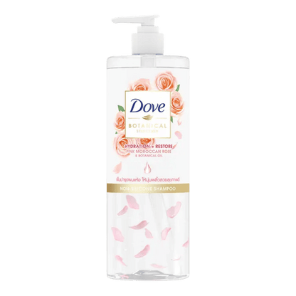 Buy Online Dove Hydration+Restore Pink Moroccan Rose & Botanical Oil Shampoo in Pakistan